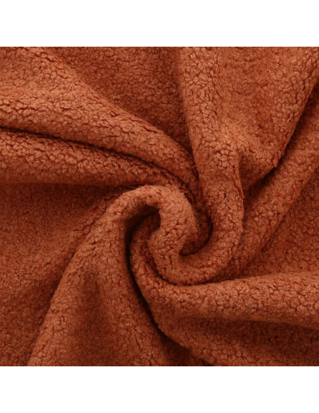 Tecido de pelúcia boucle Teddy - Cobre