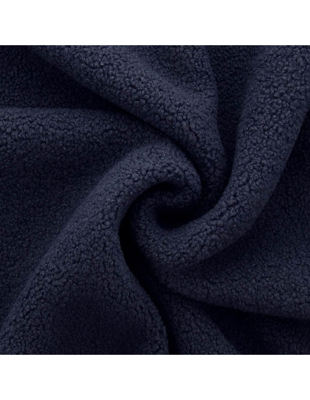 Tecido de pelúcia boucle Teddy - Azul marinho