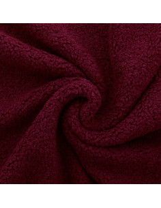 Tecido de pelúcia boucle Teddy - Bordeaux
