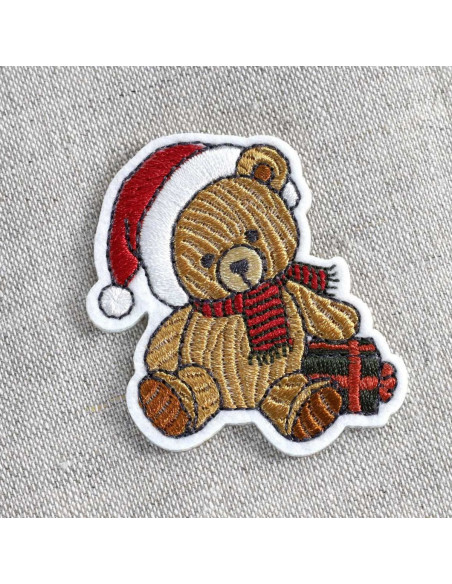Emblema termocolante é Natal - Urso
