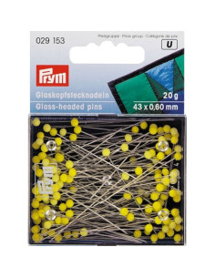 Alfinetes de cabeça de vidro extra longos 20 Grs