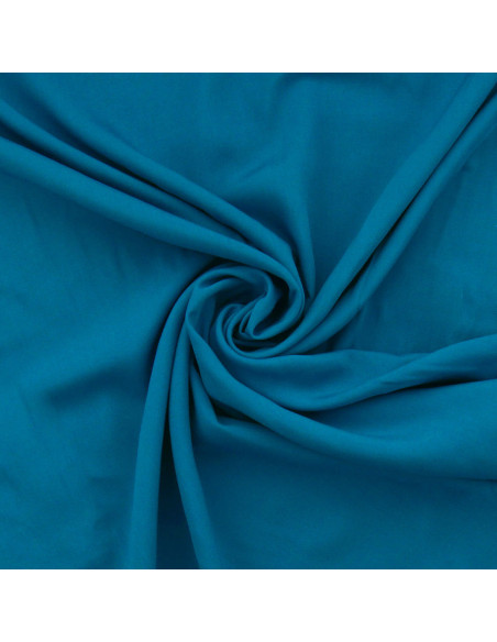 Tecido popeline de viscose - Azul petróleo