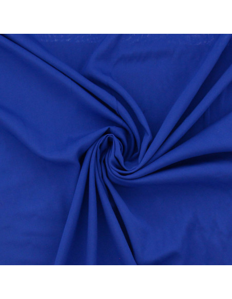 Tecido popeline de viscose - Azul royal
