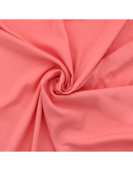 Tecido popeline de viscose - Coral