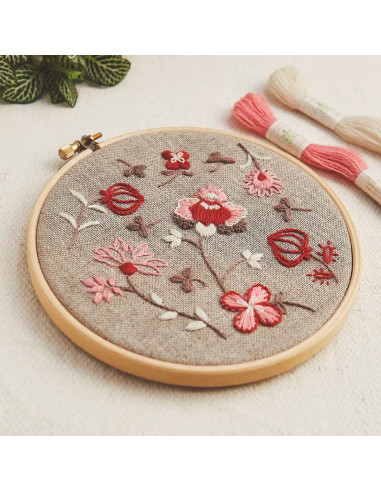 Kit de bordado - Flores indianas