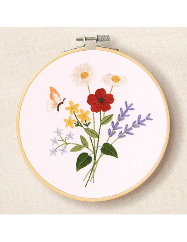 Kit de bordado - Magníficas flores de verão
