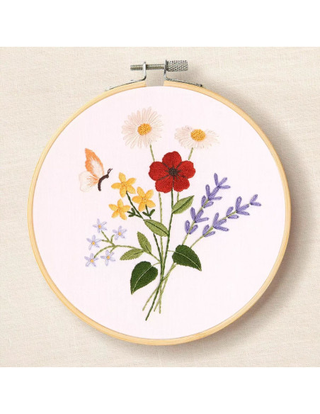 Kit de bordado - Magníficas flores de verão