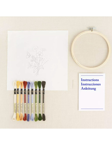 Kit de bordado - Magníficas flores de verão
