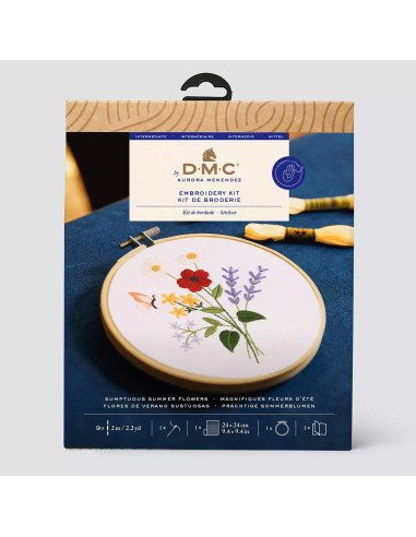 Kit de bordado - Magníficas flores de verão