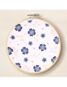 Kit de bordado - Flores azuis 2