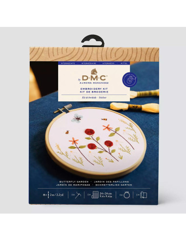 Kit de bordado - Jardim das borboletas