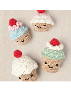 Kit amigurumi - Cupcakes cerejas 2