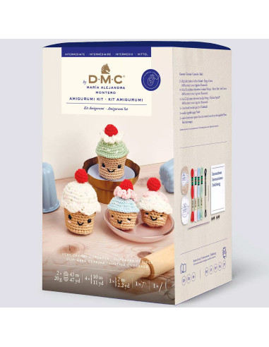 Kit amigurumi - Cupcakes cerejas