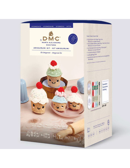 Kit amigurumi - Cupcakes cerejas