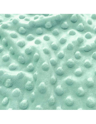 Tecido minky com bolinhas - Celadon