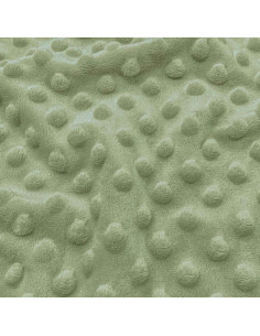 Tecido minky com bolinhas - Alecrim
