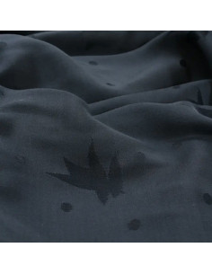 Tecido jacquard de viscose Streli Azul Tinta - Églantine & Zoé