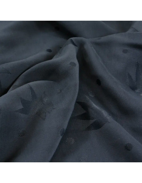 Tecido jacquard de viscose Streli Azul Tinta - Églantine & Zoé