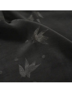 Tecido jacquard de viscose Streli Preto - Églantine & Zoé