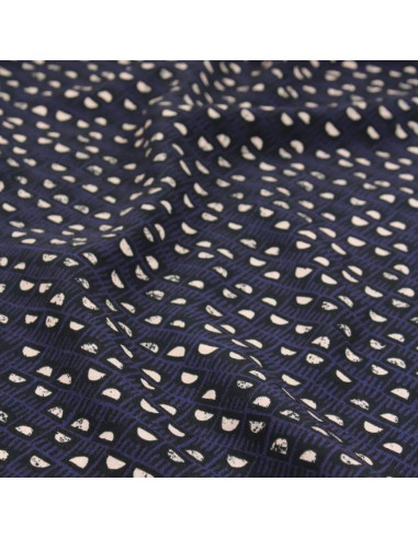 Tecido viscose Dam Azul Índigo - Églantine & Zoé
