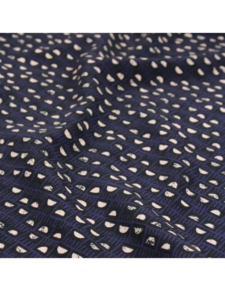 Tecido viscose Dam Azul Índigo - Églantine & Zoé