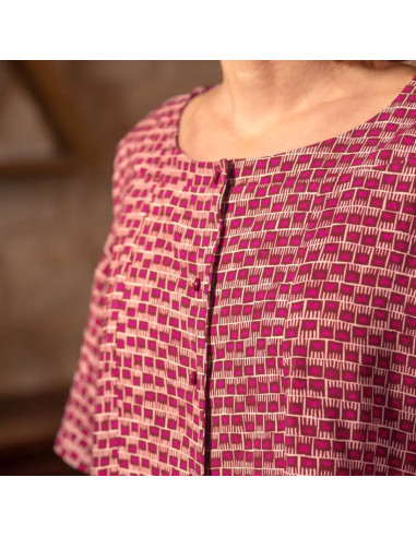 Tecido viscose Dam Rosa Magenta - Églantine & Zoé
