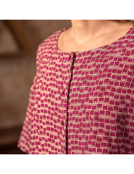 Tecido viscose Dam Rosa Magenta - Églantine & Zoé