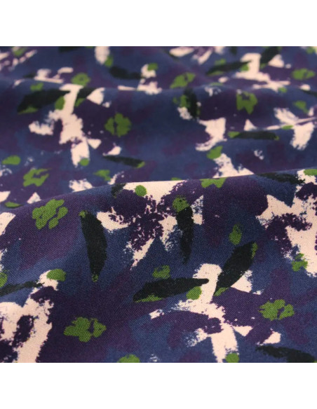 Tecido viscose Edel Azul Atlântico - Églantine & Zoé