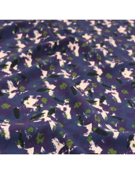 Tecido viscose Edel Azul Atlântico - Églantine & Zoé