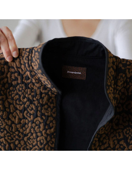 Conjunto de 5 etiquetas para costurar - Quase perfeito leopardo chocolate