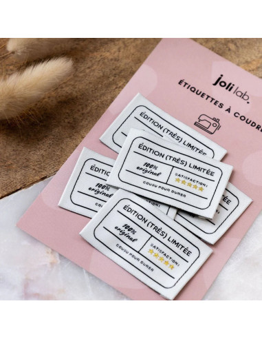 Conjunto de 5 etiquetas para costurar - Edição muito limitada