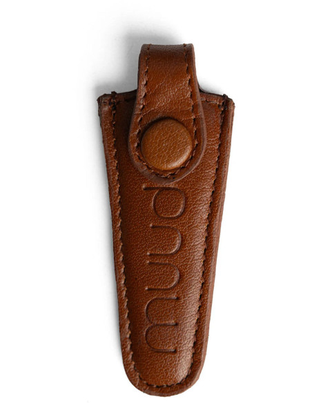 Estojo de proteção em couro para tesouras de bordar Muud Espoo - Rich Brown