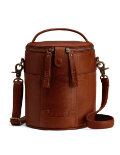 Saco de armazenamento em couro para tricô Muud Saturn edição limitada - Rich Brown 2