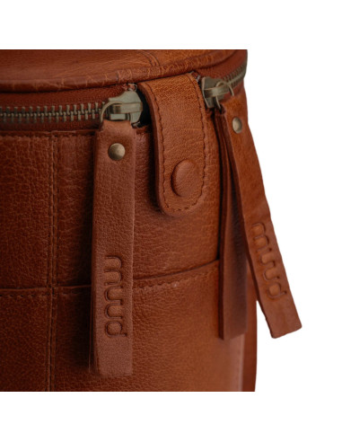 Saco de armazenamento em couro para tricô Muud Saturn edição limitada - Rich Brown