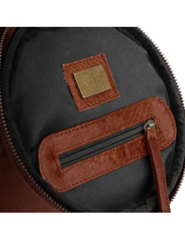 Saco de armazenamento em couro para tricô Muud Saturn edição limitada - Rich Brown