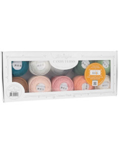 Conjunto de 10 novelos de algodão perlé Scheepjes Candy Floss N°10 - Studio Manya