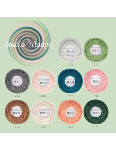 Conjunto de 10 novelos de algodão perlé Scheepjes Candy Floss N°10 - Studio Manya