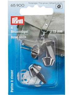Conjunto de 4 pés para sacos 15 mm - Prata