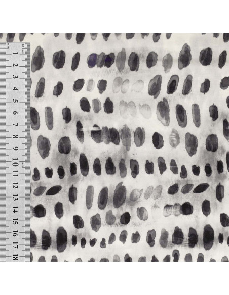Tecido viscose - Dotty preto e branco