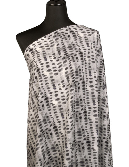Tecido viscose - Dotty preto e branco