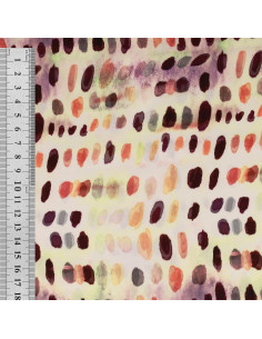 Tecido viscose - Dotty laranja 2