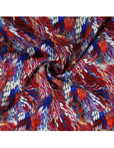 Tecido viscose - Bérgamo vermelho
