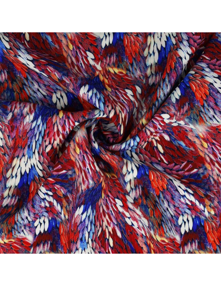 Tecido viscose - Bérgamo vermelho