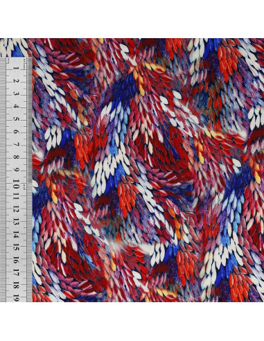 Tecido viscose - Bérgamo vermelho