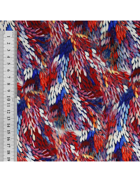 Tecido viscose - Bérgamo vermelho