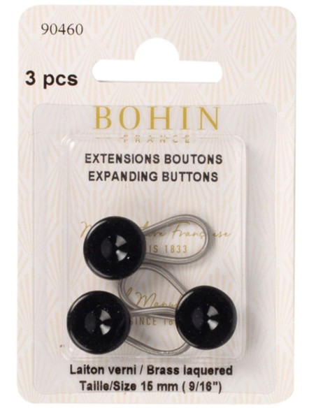 Conjunto de 3 botões de extensão - Preto
