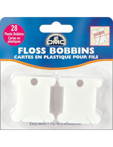 Conjunto de 28 cartões de plástico para fios de bordar DMC