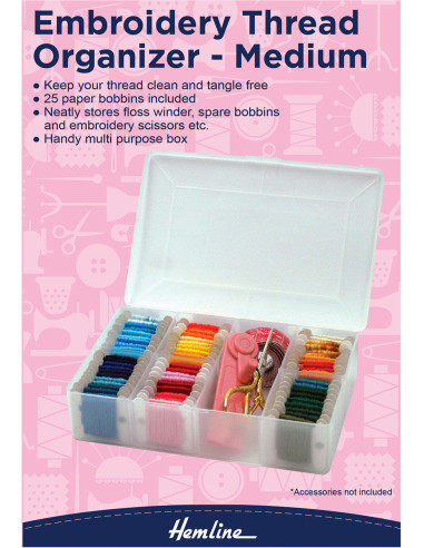 Caixa de armazenamento para fios de bordar - M
