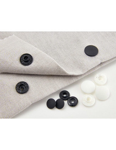 Botões de pressão sem alicate 13 mm - Branco