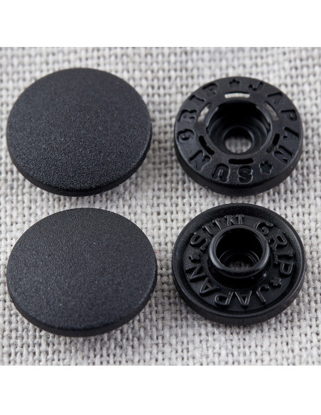 Botões de pressão sem alicate 13 mm - Preto